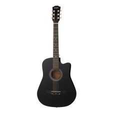 38C-M-BK Акустическая гитара, с вырезом, черная, Foix