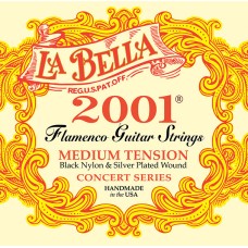 2001FM-Flamenco-Medium Комплект струн для фламенко гитары, среднее нат, посеребр., La Bella